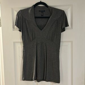 Banana Republic grey stretch v-neck top